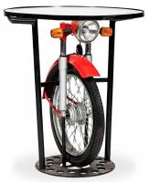 Столик Secret De Maison Mopid ( mod. TC-15 ) действующие фары, металл/стекло, 72*72*81см, Red/Красный