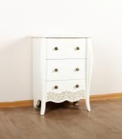 Прикроватная тумба белая с золотом 527.045.P. Фото №1