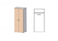 Гардероб гл. 622 мм с задней стенкой ДВП 3мм, широкий Европа Лайт фото Гардероб гл. 622 мм с задней стенкой ДВП 3мм, широкий Европа Лайт