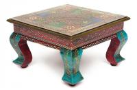 Столик Secret De Maison HAVELY ( mod. BJ-001) дерево манго, 30x30x17 cm, этническая роспись  (поставляется по 2 шт)