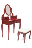 Туалетный столик с пуфом NY-V3023 (Вишня) фото Туалетный столик с пуфом NY-V3023 (Вишня)
