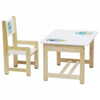 Набор учебный Polini kids Eco 400 SM, белый фото Набор учебный Polini kids Eco 400 SM, белый. Фото №1