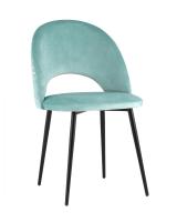 Стул Меган велюр с ромбами пыльно-голубой фото Стул Меган велюр с ромбами пыльно-голубой. Фото №1