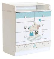 Комод пеленальный Polini kids Simple 1780 Лучшие друзья, белый