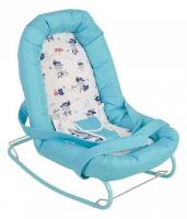 Шезлонг детский Polini kids Коты, голубой. Фото №1