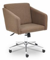 Кресло MILAN хром ткань ORLEANS, коричневый, D-6. Фото №1