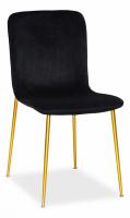 Стул  REX (mod. DC5037) металл/вельвет, 56*43*83 см, черный/золотой (поставляется только по 4 шт)