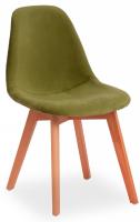 Стул Secret De Maison CINDY SOFT (mod. C1021F1)  / 1 шт. в упаковке вельвет/дерево , 53 х 45 х 81 см , зеленый (HLR 54)/натуральный. Фото №1