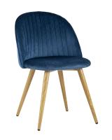 Стул Лион Страйпс велюр голубой. Фото №1