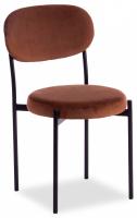 Стул REVO (mod. 7033) ткань/металл, 47х54х82 см, высота до сиденья 47 см, коричневый barkhat 11/черный (поставляется по 4 шт)