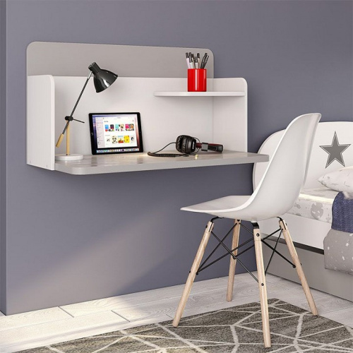 Стол навесной Polini Kids Mirum, серый. Фото №3