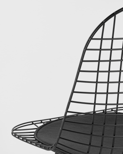 Стул обеденный Eiffel черный с черной подушкой. Фото №8