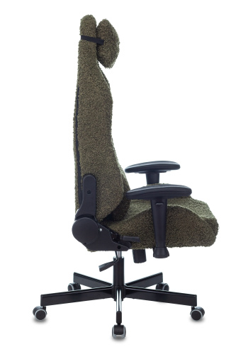 Кресло игровое Knight T1 хаки экомех с подголов. крестовина металл. Фото №4
