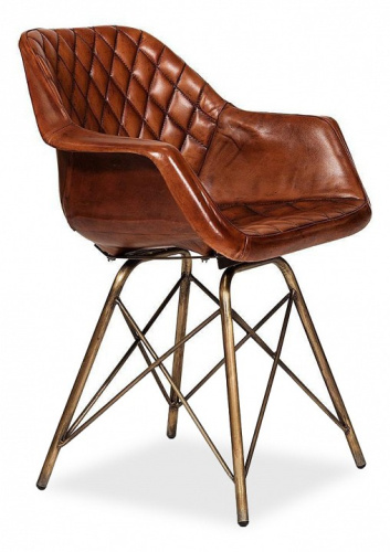 Кресло Secret De Maison EAMES BULL ( mod. M-17668) металл/кожа буйвола, 61х49х80см, античная медь/коричневый. Фото №1