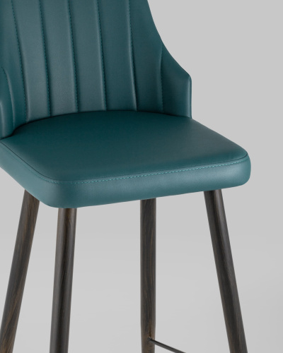 Стул барный Коналл экокожа темно-синий. Фото №9