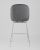 Стул полубарный Beetle со спинкой серый хромированные ножки. Фото №6