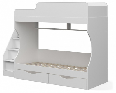 Кровать двухъярусная Р443, белый. Фото