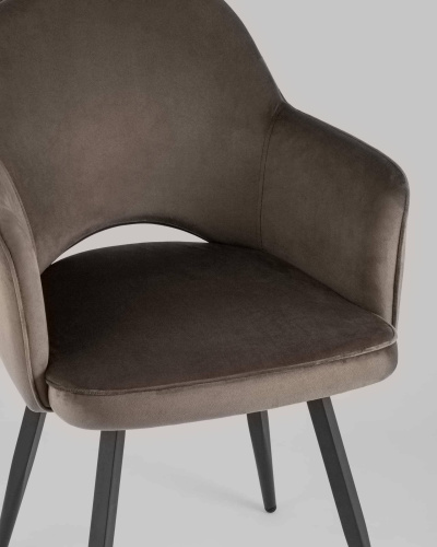 Стул Венера вращающийся велюр коричневый. Фото №9