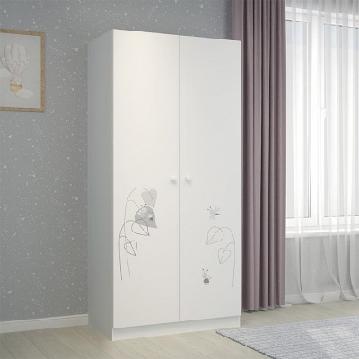 Шкаф платяной Polini kids French 1230 Amis, белый. Фото №4