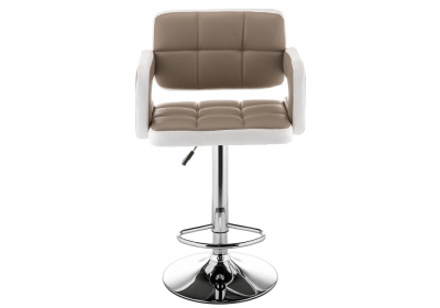 Барный стул Bent бежевый / белый. Фото