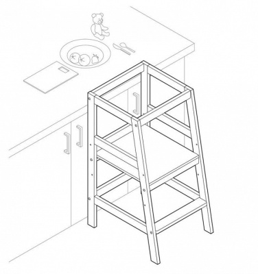 Подставка детская Polini Kids Sky, белый. Фото №5