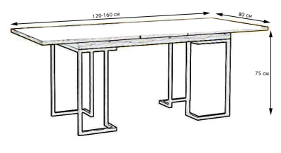 Стол раскладной обеденный Loft 120 Дуб натур. Фото №3