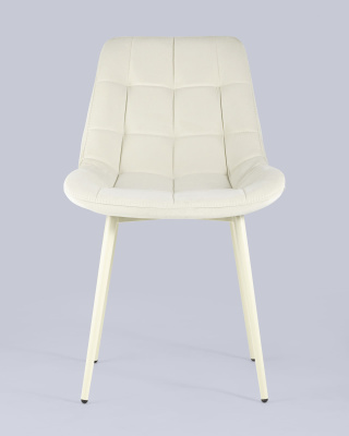 Стул Флекс велюр светло-бежевый кремовые ножки. Фото №5