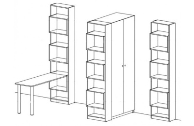 Шкаф-стеллаж открытый Силуэт. Фото №3