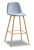 Барный стул 350B голубой/дерево. Фото №1