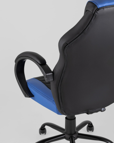 Кресло игровое TopChairs Racer Midi черно-синее. Фото №8