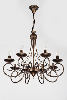 Подвесная люстра Eurosvet Provence 22404/8 черный с золотом фото Подвесная люстра Eurosvet Provence 22404/8 черный с золотом. Фото №2