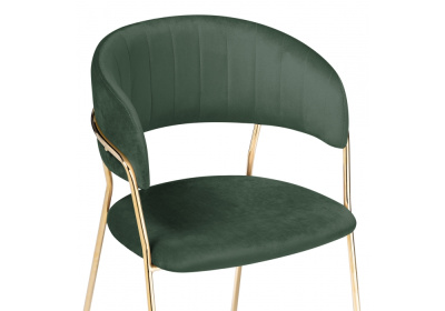 Стул Kamelia dark green / gold. Фото