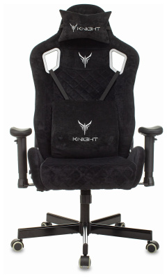 Кресло игровое Knight Outrider черный Light-20 с подголов. крестовина металл. Фото №4