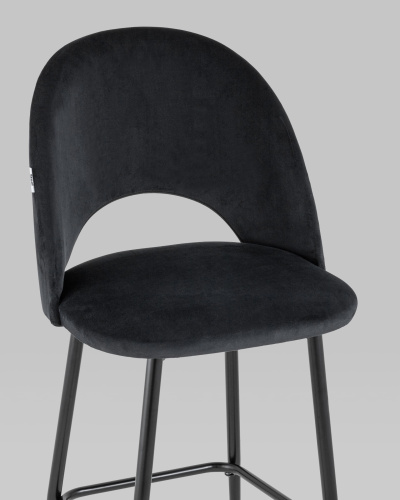 Стул барный Меган велюр черный. Фото №9