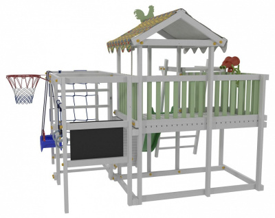 Комплекс игровой ДК1Б, бирюзовый, серый. Фото