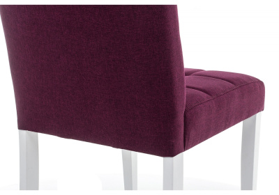 Стул деревянный Madina white / fabric purple фото Стул деревянный Madina white / fabric purple. Фото
