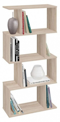 Стеллаж Polini Home Smart, древесина коричневая светлая дуб. Фото