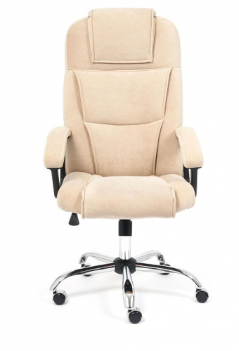 Кресло BERGAMO (хром) флок , бежевый, 7. Фото №2