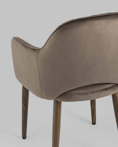 Стул Венера Хани велюр коричневый ножки дерево. Фото №8