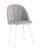 Стул Логан велюр светло-серый белые ножки. Фото №1