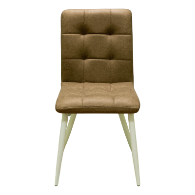 Стул Доби (Каркас (белый 9016 матовый) тк. коллекции Safari коричневый 021). Фото