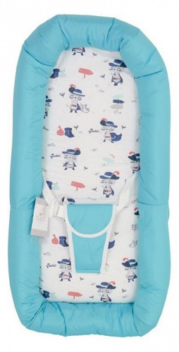 Шезлонг детский Polini kids Коты, голубой. Фото №4