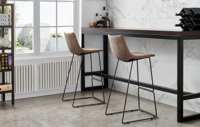 Стул барный CQ-8347B коричневый 2090. Фото №4