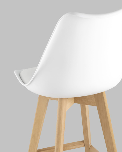 Стул полубарный FRANKFURT белый. Фото №8