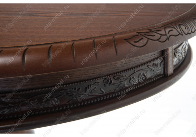 Журнальный стол Бернард орех с коричневой патиной. Фото