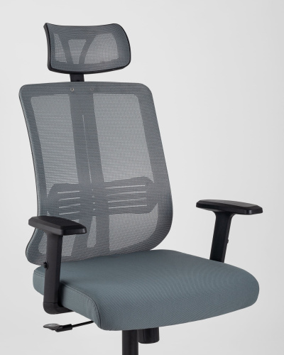 Кресло руководителя TopChairs Post серое. Фото №9