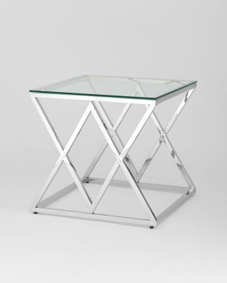 Журнальный стол 55*55 ИНСИГНИЯ серебро. Фото