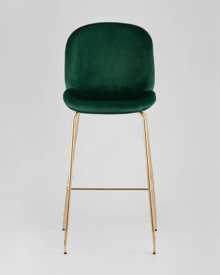 Стул барный Beetle со спинкой изумрудный. Фото
