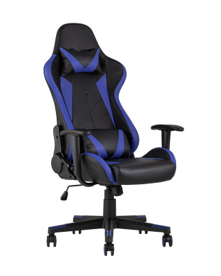 Кресло игровое TopChairs Gallardo синее фото Кресло игровое TopChairs Gallardo синее. Фото №2
