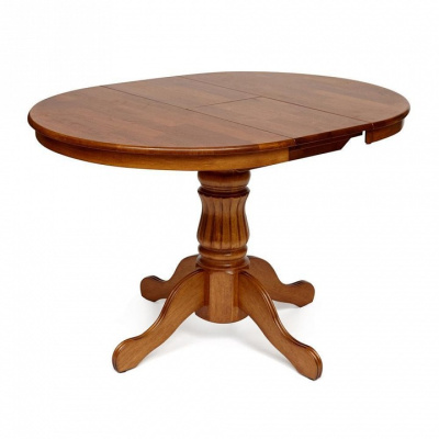 Стол NAVARRESE (mod. E-R36R+12AV NMO-2B) дерево гевея/мдф, D90+30x76см, rustic oak (дуб). Фото №2